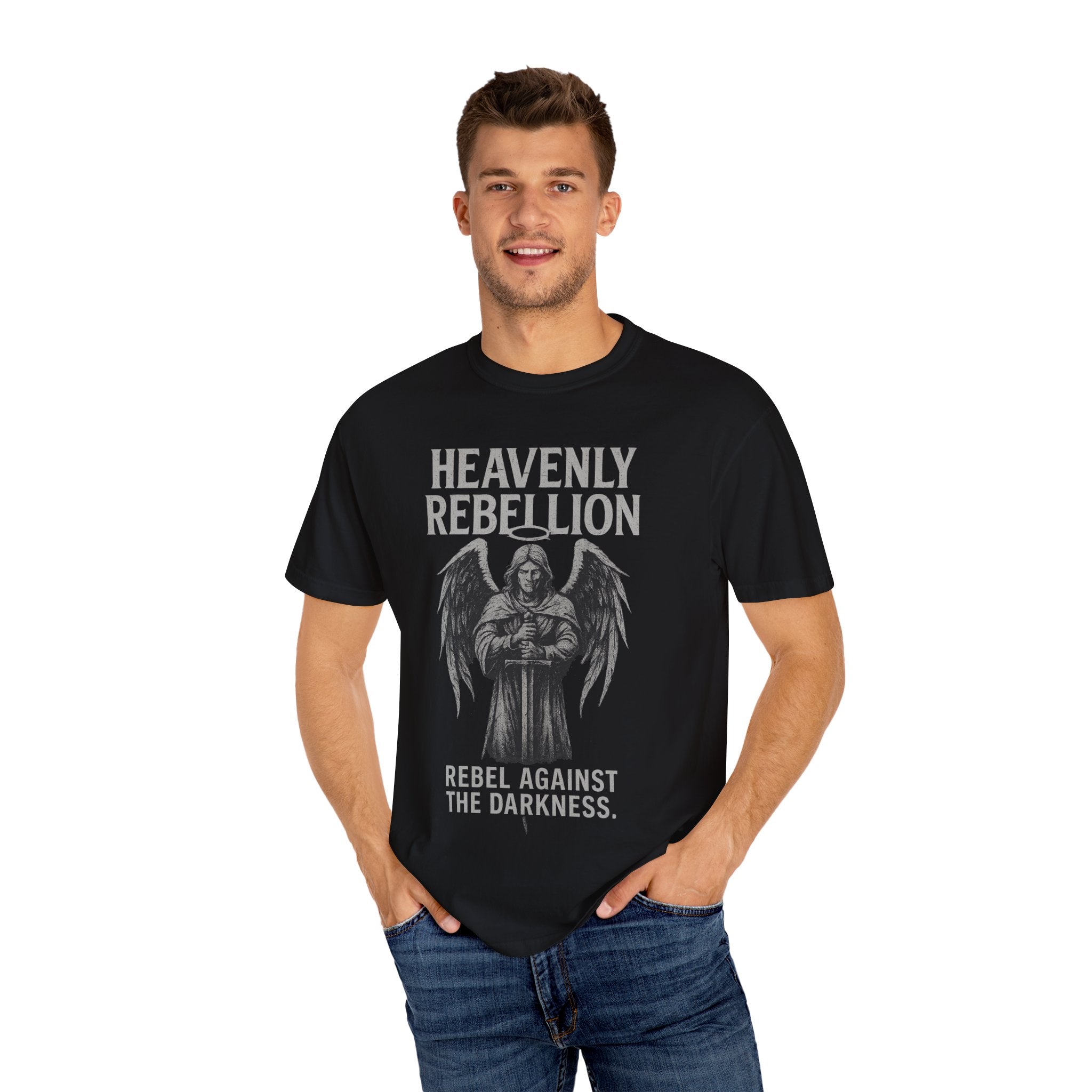 Heavenly Rebellion angel illustration T-Shirt | Rebel Against the Darkness