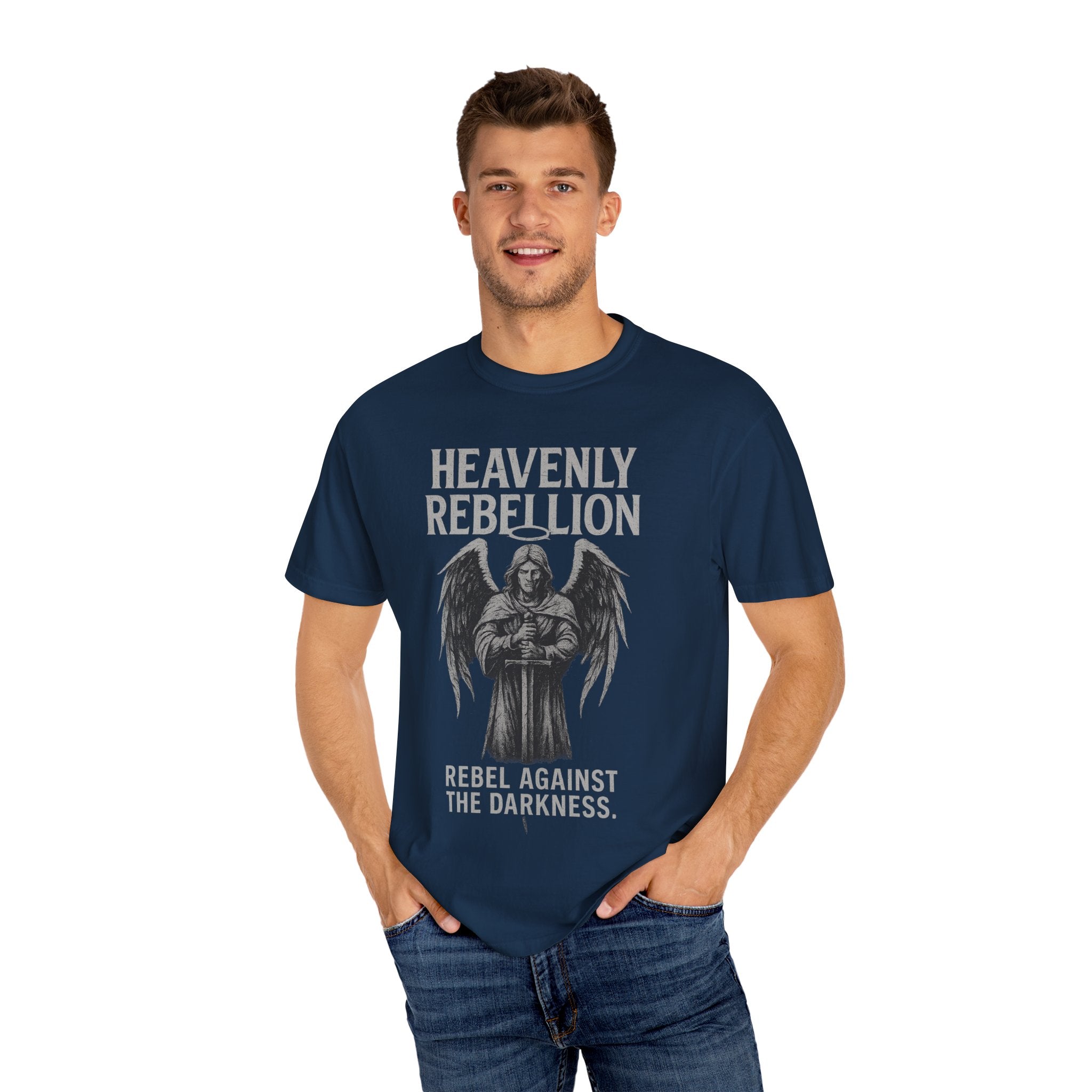 Heavenly Rebellion angel illustration T-Shirt | Rebel Against the Darkness