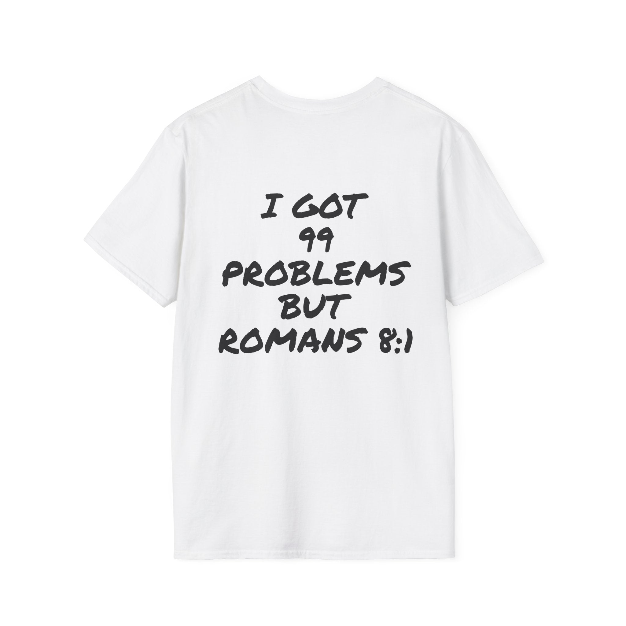 Revival Culture T-Shirt — "I Got 99 Problems But Romans 8:1" Christian Graphic Tee