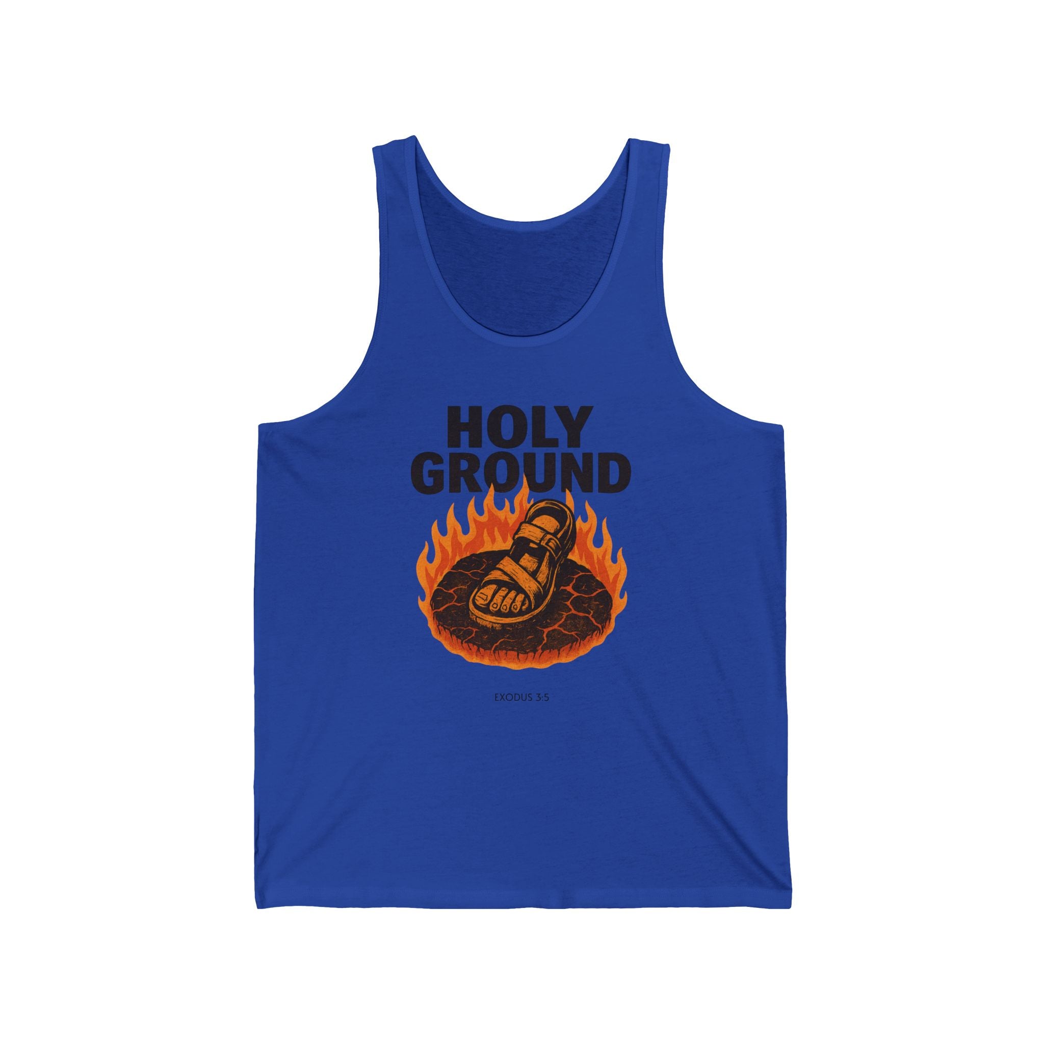 Holy Ground Christian Tank Top | Take Your Stand | Exodus 3:5 Faith Streetwear Workout Tank