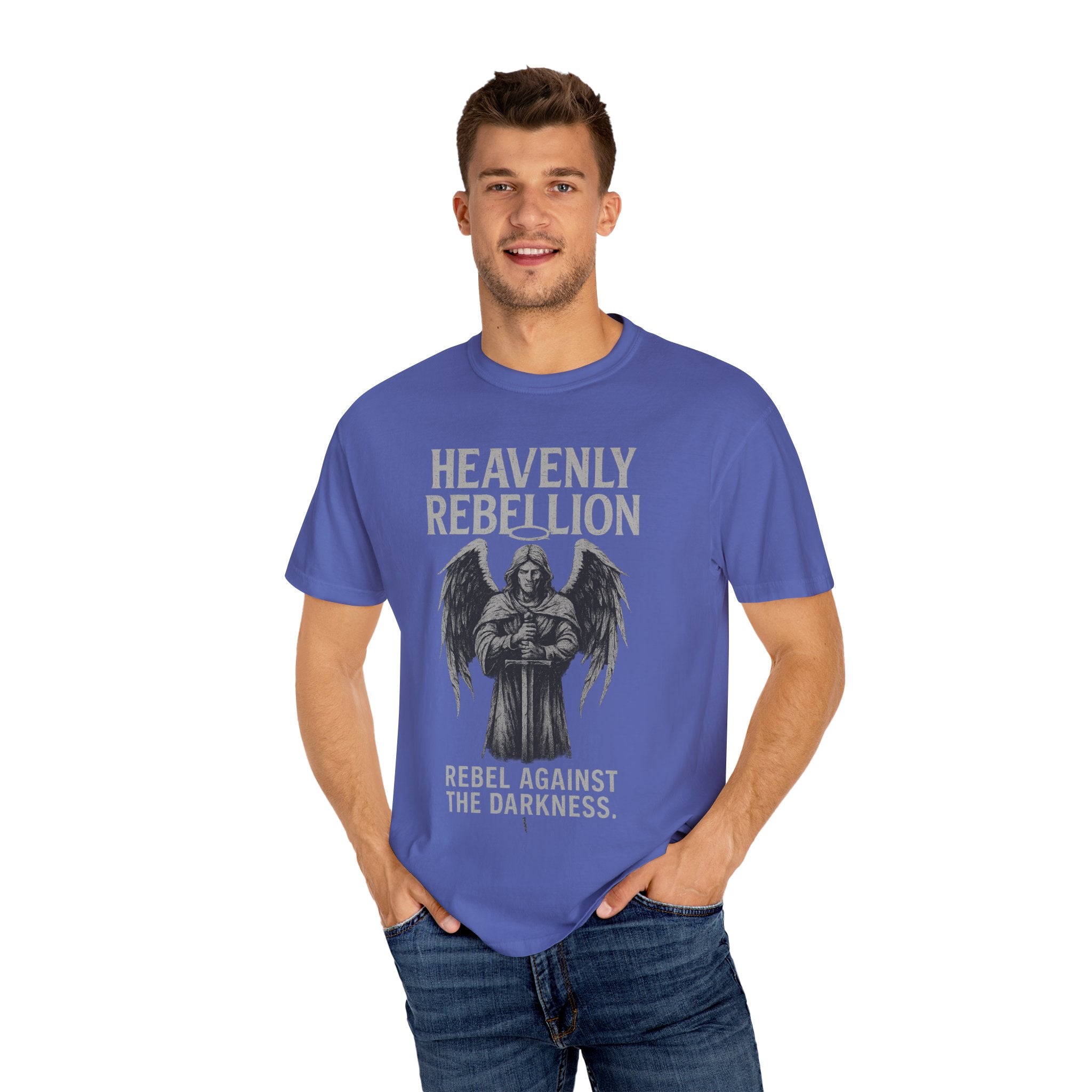 Heavenly Rebellion angel illustration T-Shirt | Rebel Against the Darkness