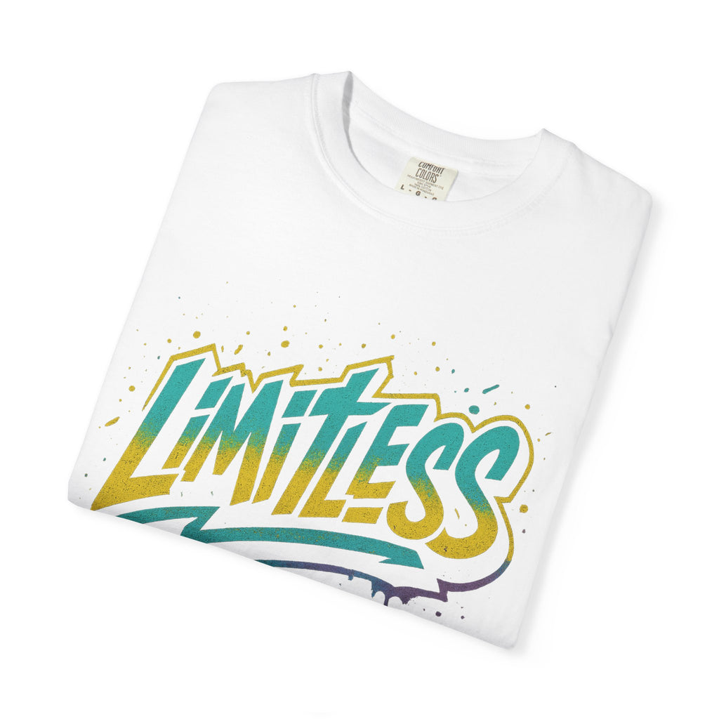 Limitless Unisex Garment-Dyed T-Shirt | Inspirational Tee, Bible Verse Shirt, Faith-Based Apparel, Motivational Gift, Casual Wear