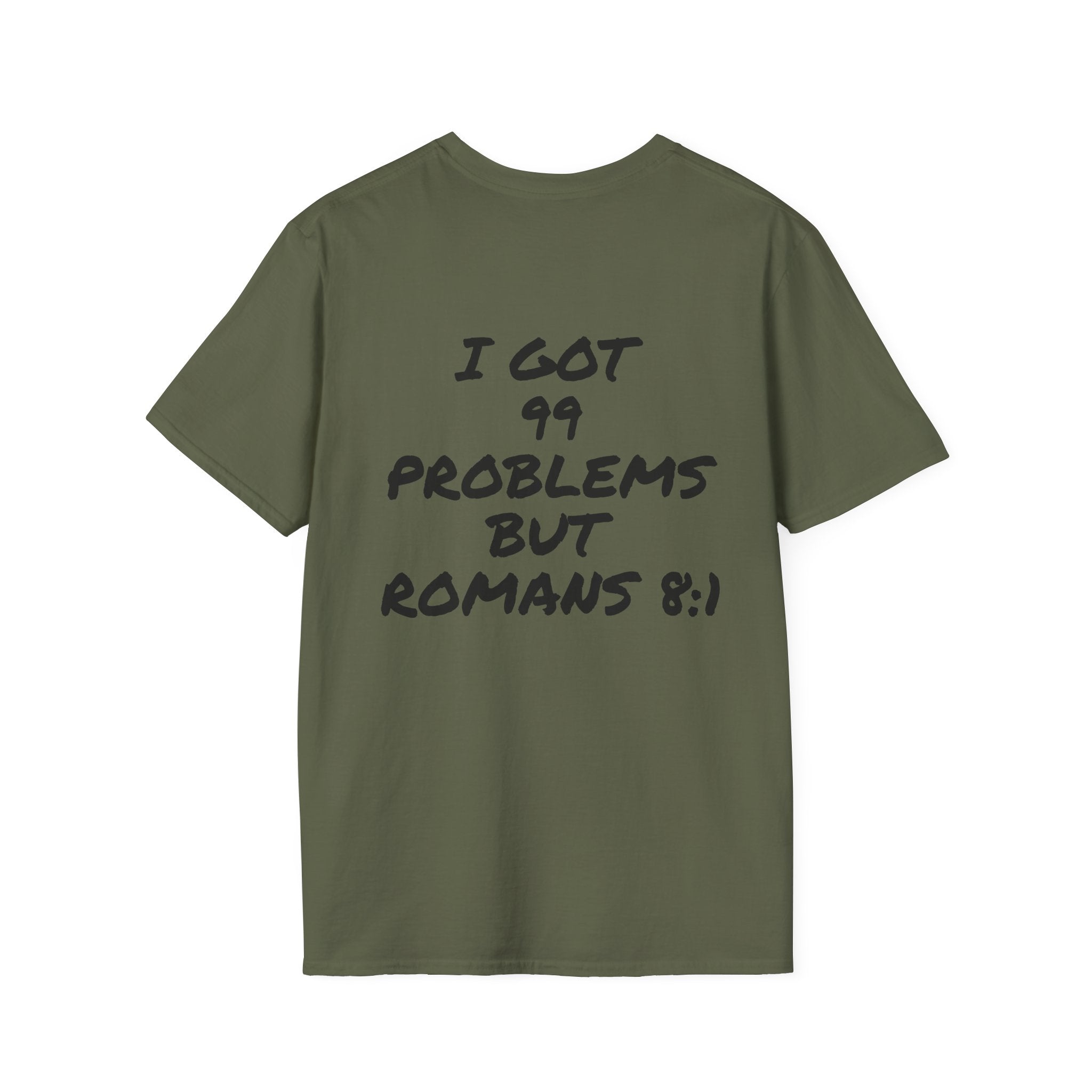 Revival Culture T-Shirt — "I Got 99 Problems But Romans 8:1" Christian Graphic Tee