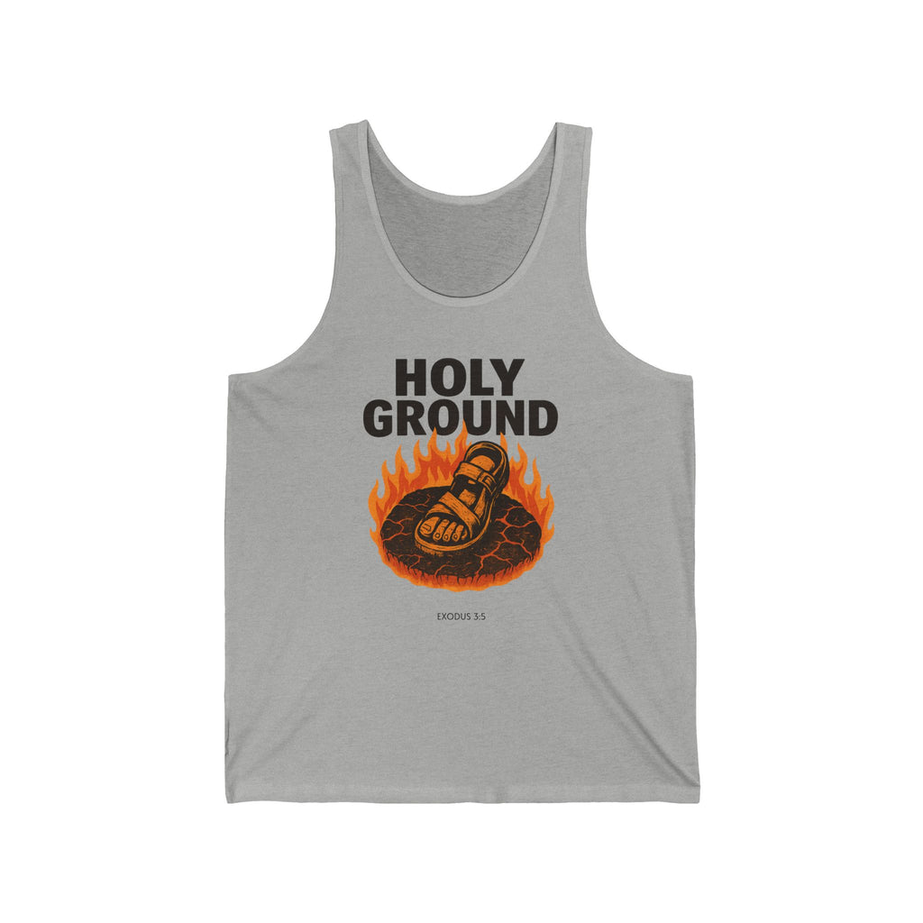 Holy Ground Christian Tank Top | Take Your Stand | Exodus 3:5 Faith Streetwear Workout Tank